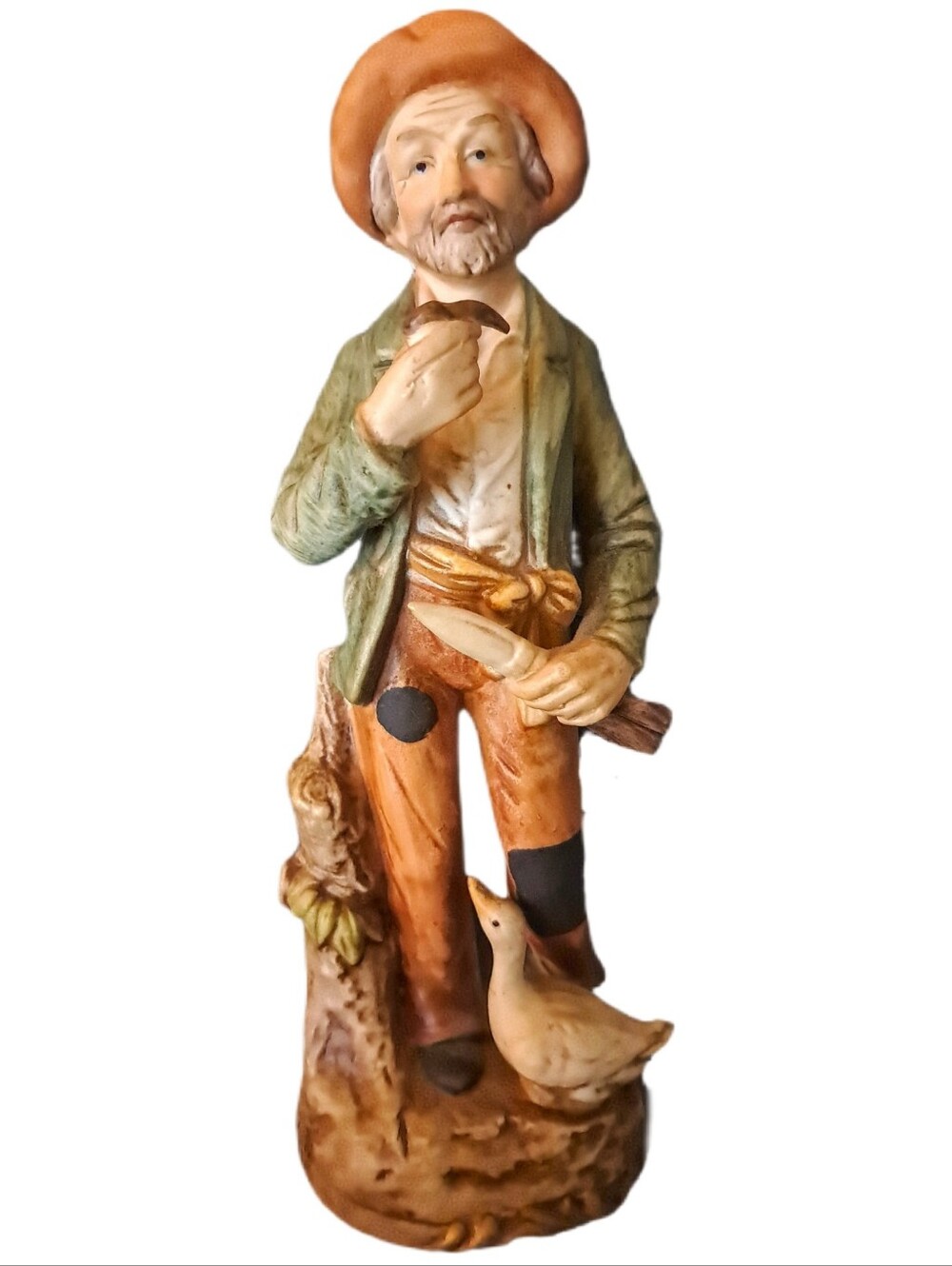 Vintage HOMCO Old Man Duck Figurine 8" Farmhouse Cotagecore Old World Charm!